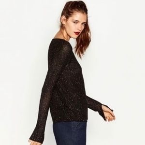 Zara iridescent sequin sweater